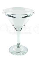 Empty transparent wineglass isolated on white