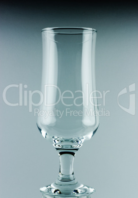 Empty tall transparent wineglass