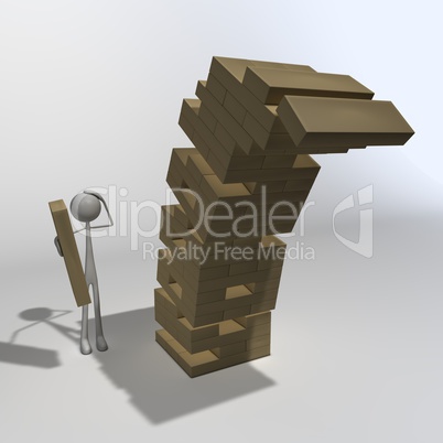 figure playing Jenga 02