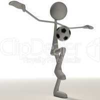 figure is juggling a football
