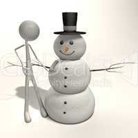 stickman - snowman