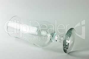 Empty transparent wineglass with clipping path