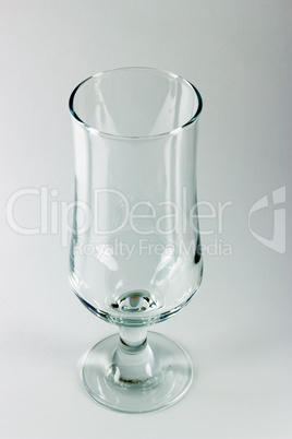 Empty transparent wineglass with clipping path