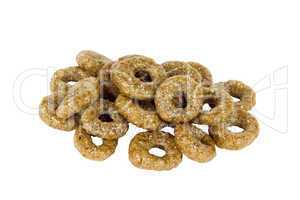 Sweet brown rings isolated on white