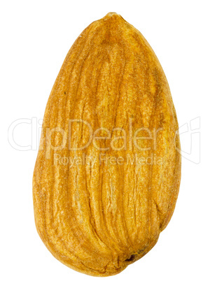Macro almond nut isolated on white