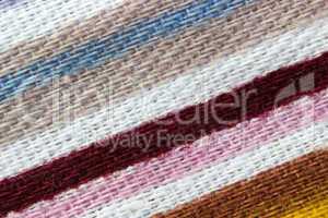 Multicolored closeup cotton cloth pattern