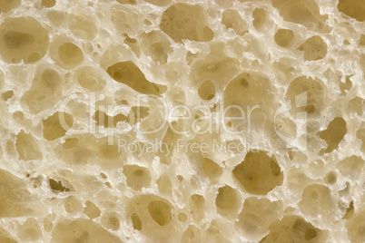 The macro fresh bread surface texture