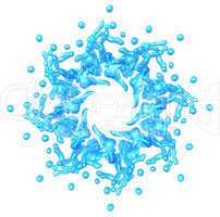 Water: Liquid shape blue star isolated
