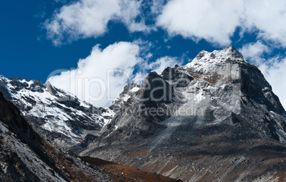 Mountains near Gokyo in Himalayas