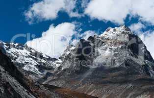 Mountains near Gokyo in Himalayas