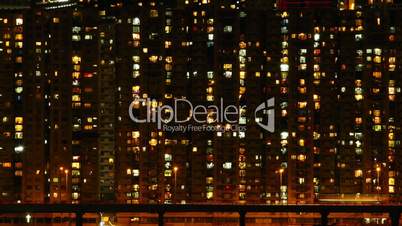 Hong Kong apartments at night  001