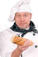 chef with baguette