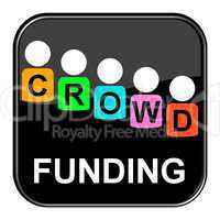 Glossy Button schwarz - Crowdfunding