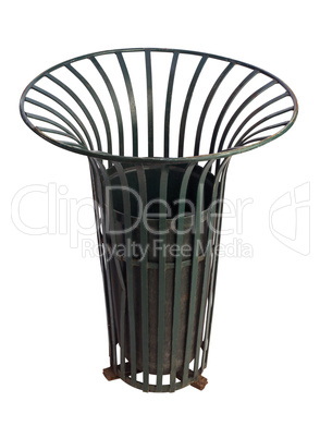Metal decorative garbage urn