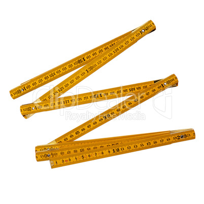 Yellow wooden meter