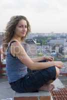 Girl on roof