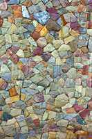 colored Pattern of old stone Wall Surfaced