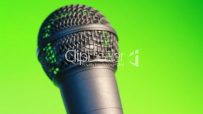 Microphone on green screen