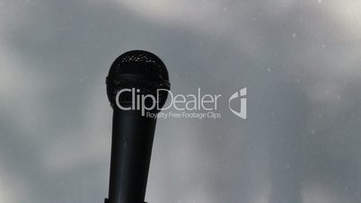 Microphone with black shadows