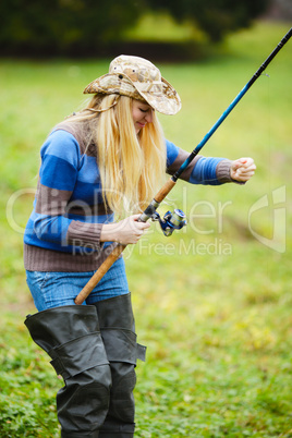 Woman Fishing