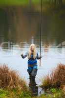 Woman Fishing
