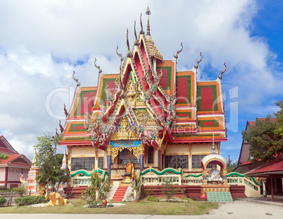 One of buildings of Wat Plai Laem - buddhist temple