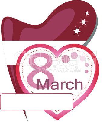 International womens day on 8th march. calendar icon