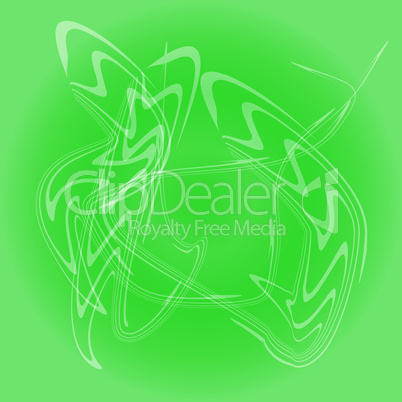 Abstract vector smoke isolated on green background