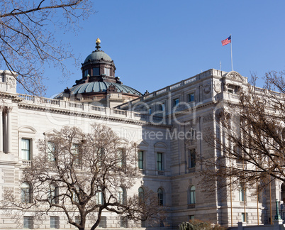 Facade of Library of Congress Washington DC