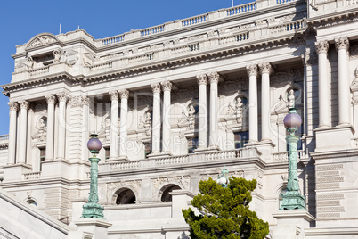 Facade of Library of Congress Washington DC