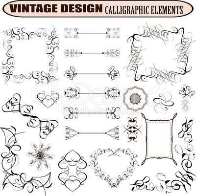 decorative ornate design elements calligraphic page decorations