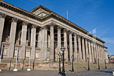 Exterior of St Georges Hall, Liverpool, UK.