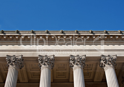 Exterior of St Georges Hall, Liverpool, UK.