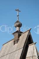top of wooden church in ples, russia