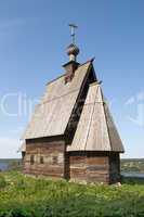wooden church in ples, russia