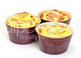 Omelet in pot baked in the oven