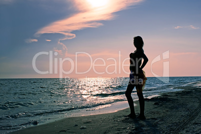 Teenage girl on the beach