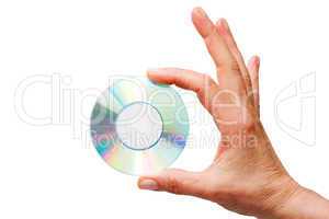 hand holding one dvd