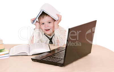 pupil with book