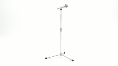 Microphone on metal stand