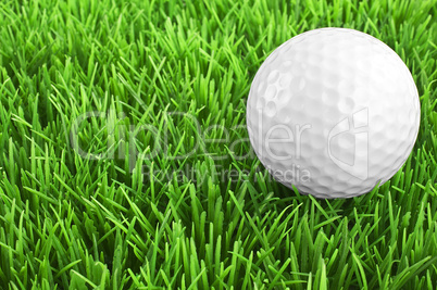 White Golfball on the fairway