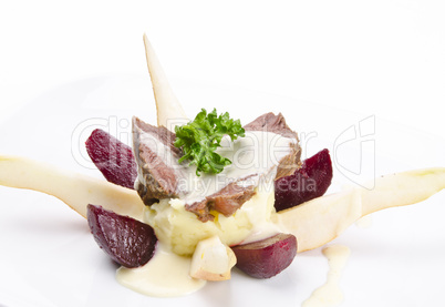 Beef with horseradish sauce