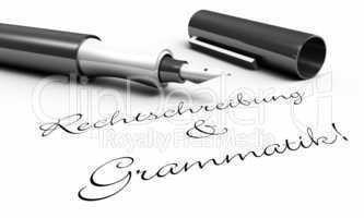 Rechtschreibung & Grammatik! - Stift Konzept
