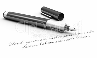 Und wenn Sie nicht gestorben sind... - Stift Konzept