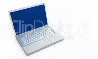 3D Netbook on white background