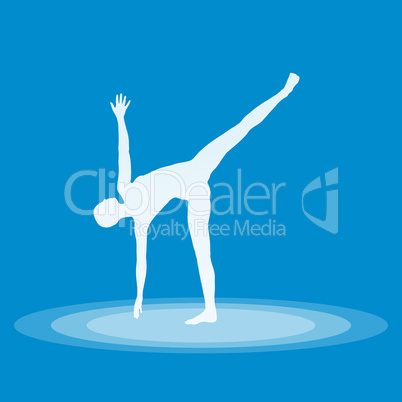 Yoga Pose Symbol - Blau 01