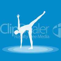 Yoga Pose Symbol - Blau 01