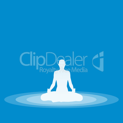 Yoga Pose Symbol - Blau 02