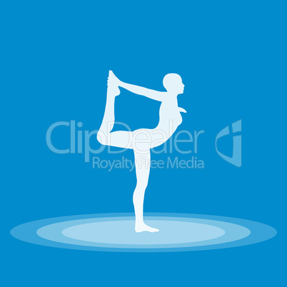 Yoga Pose Symbol - Blau 04