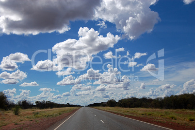 Cloudy Australian highway